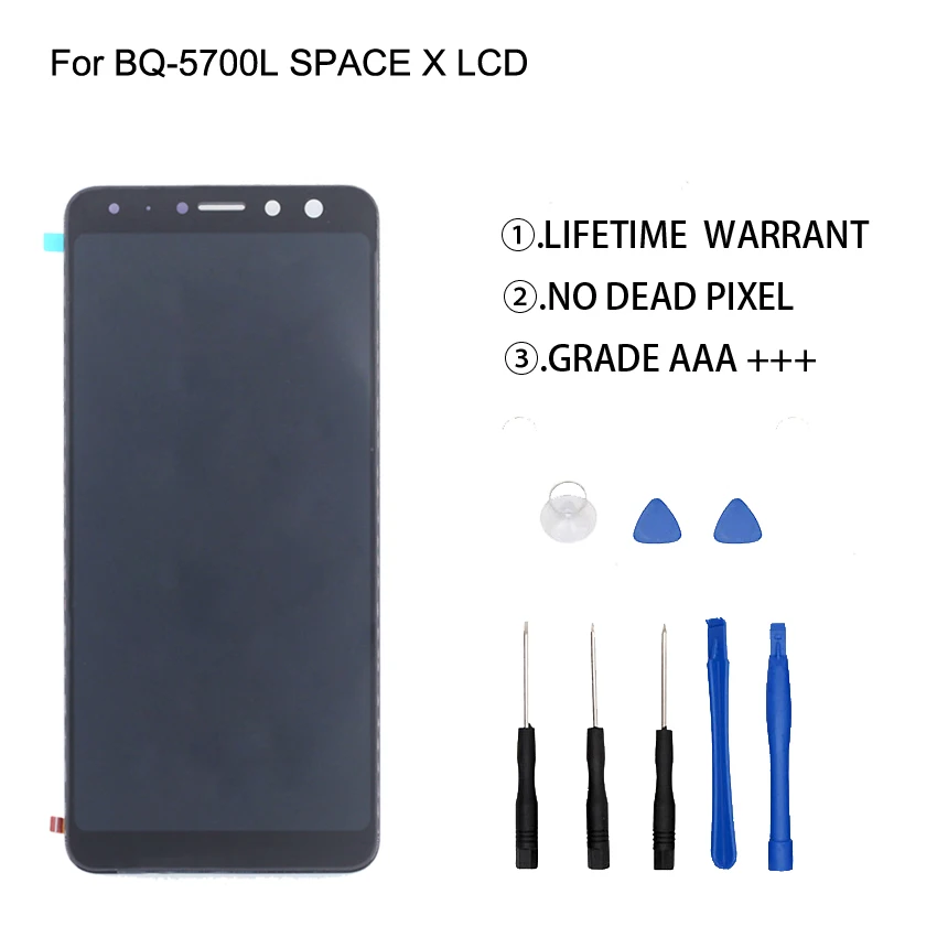 

LCD Display For BQ-5700L SPACE X Touch Screen Digitizer Phone Parts For BQ-5700L SPACE X Display Screen LCD Free Tools