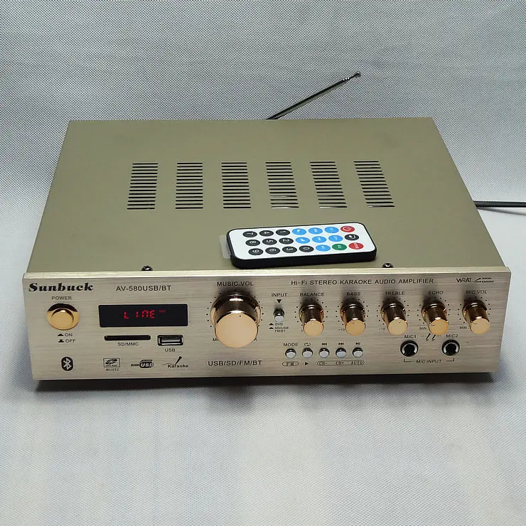 5channel400W HIFI домашний усилитель AV 580USB/BT C5198 стерео караоке аудио Bluetooth с FM радио и