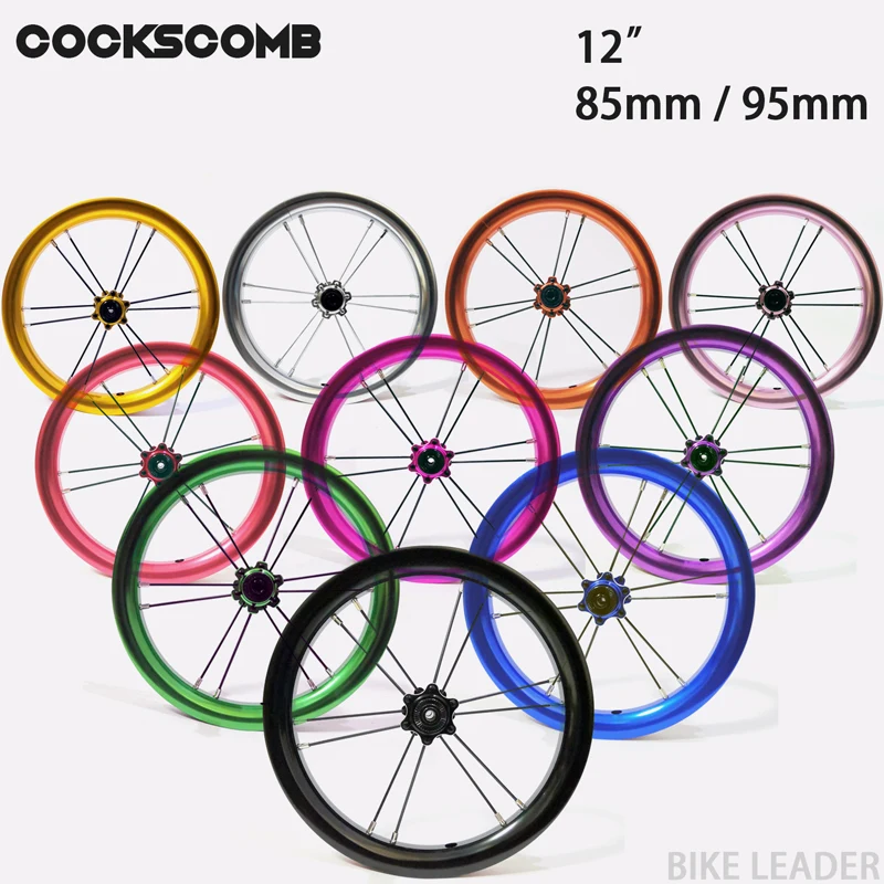 Discount COCKSCOMB 12 inch Kids Bike Wheel Child Wheels for 85mm 95mm Balance Bicycle with inner Tube Tire Type Colorful 12" Children 0