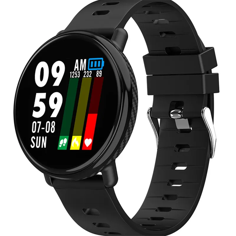 

Sports IP68 Waterproof Smart Watch K1 Full Touch Round Screen Heart Rate Monitor Blood Pressure Smartwatch For Iphone Android