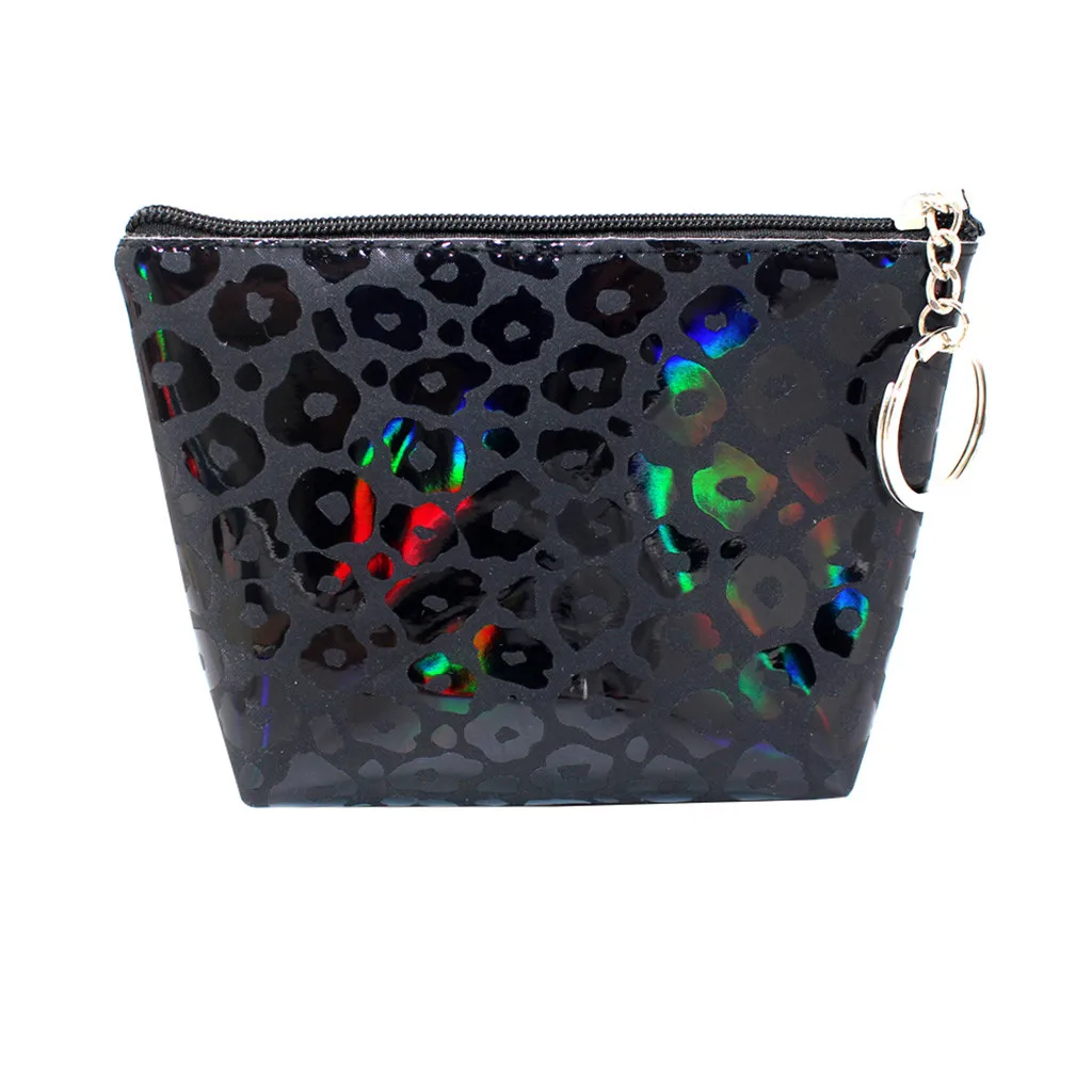 Модный женский кошелек с леопардовым принтом для девушек, кошелек, сумка для мелочи, держатель для ключей на лето