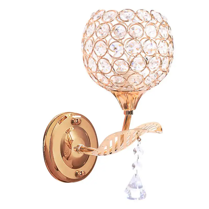 

Modern Led Crystal Wall Lamp Sconce Light Bulb Bedroom Bedside Hallway Lighting