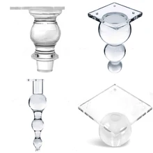 Современный простой акриловый прозрачный модный светильник для ног дивана, роскошные хрустальные ножки для шкафа, изящные ножки из оргстекла