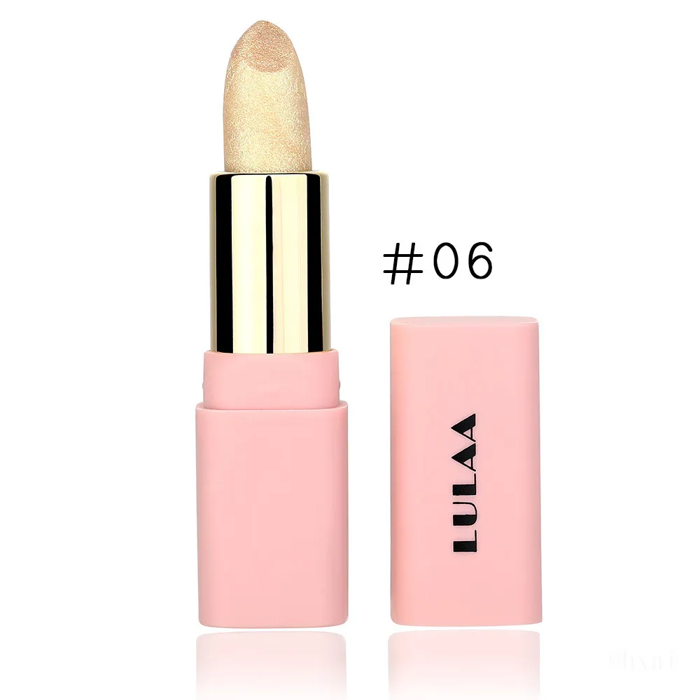 LULAA 8 Colors Pearlescent Metallic Gold Shimmer Lipstick Matte Shining Lips Tint Powder Cosmetics Lasting Batom Makeup TSLM1 - Цвет: 06