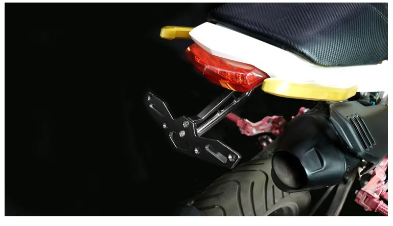 Universal Motorcycle Motorbike Adjustable Angle Aluminum License Number Plate Holder-636--696