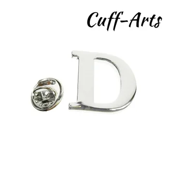 

Cuffarts Alphabet Lapel Pin 2018 Letter D Lapel Pin Badges Men Jewelry Trendy Small Brooches For Men High Quality P10011