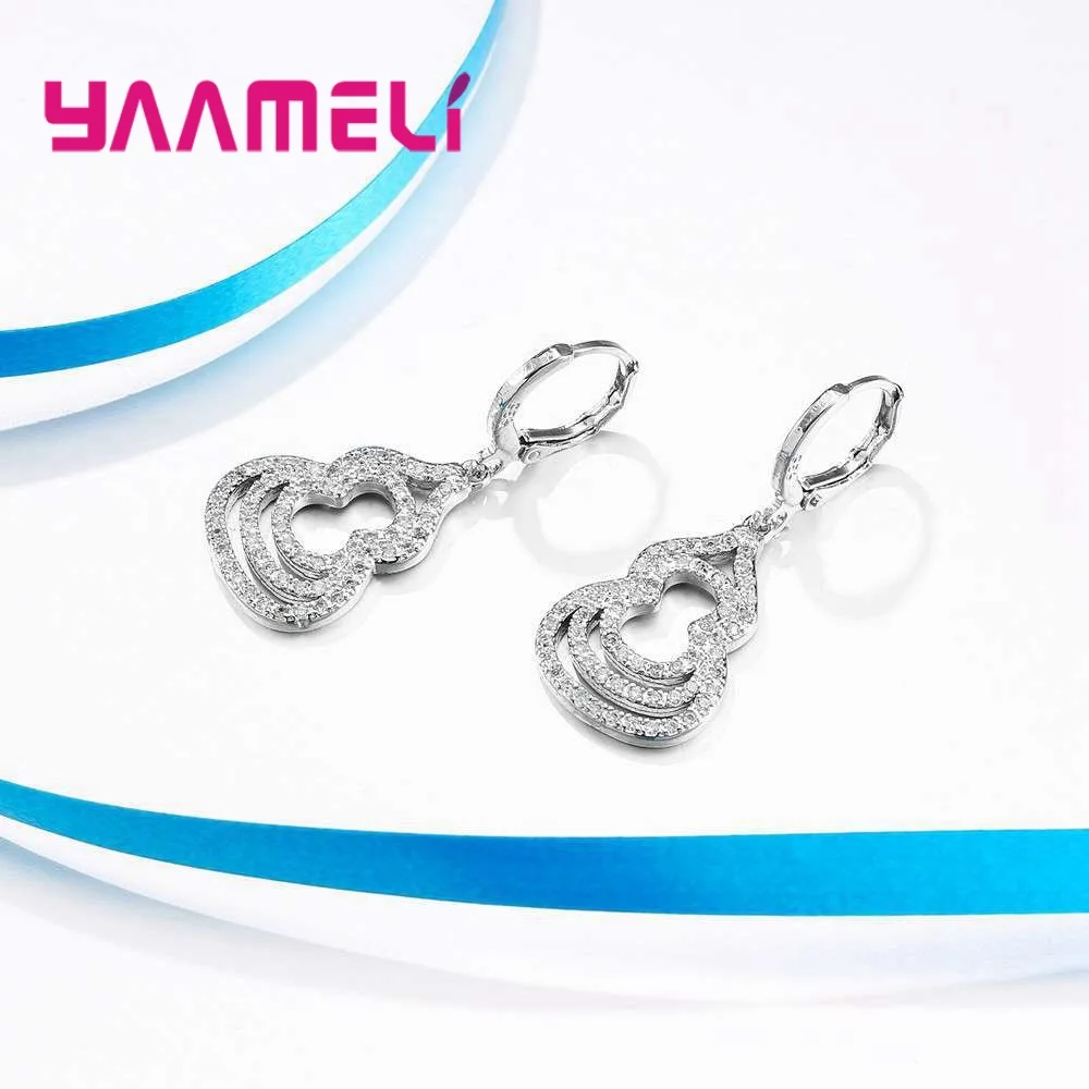 YAAMEL Высокое качество Полный кубического циркония 925 пробы серебро Цепочки и