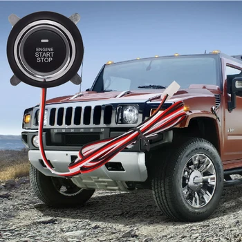 

DC12V Car Engine Push Start Stop Button Ignition Starter Engine Starter Switch Working With Keyless Entry Push Start System