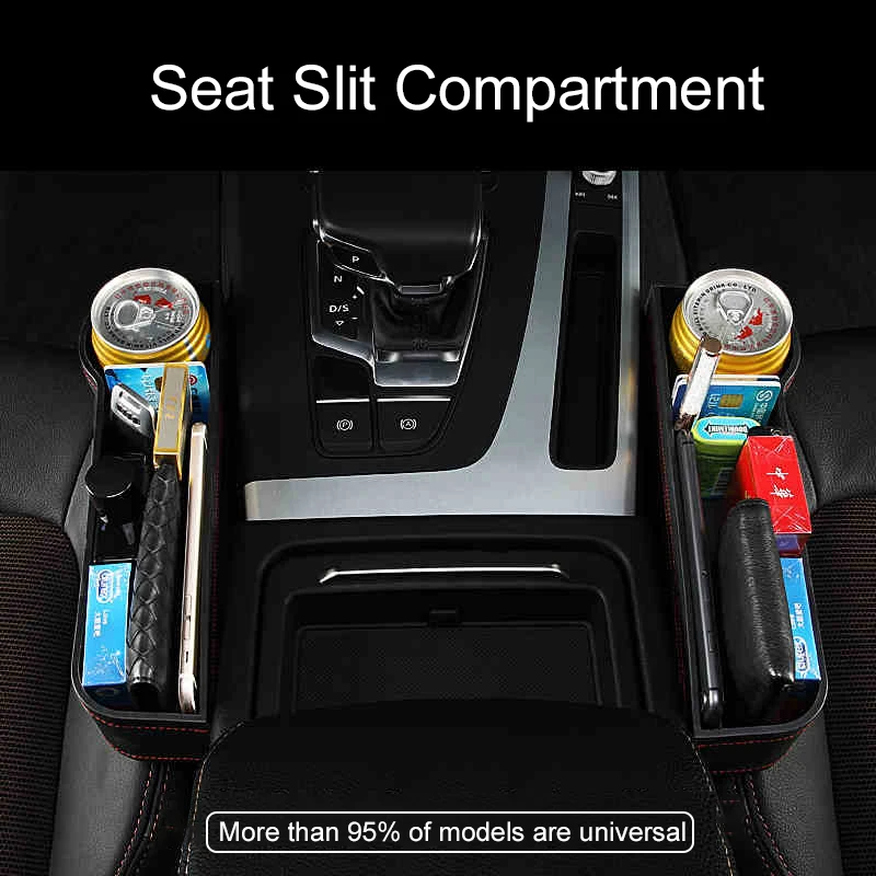 

Car Multi-function Seats Gap Storage Box Leather Compartments Purses Mobile Phone Coins Fillers Leather Organizers Storage Boxes