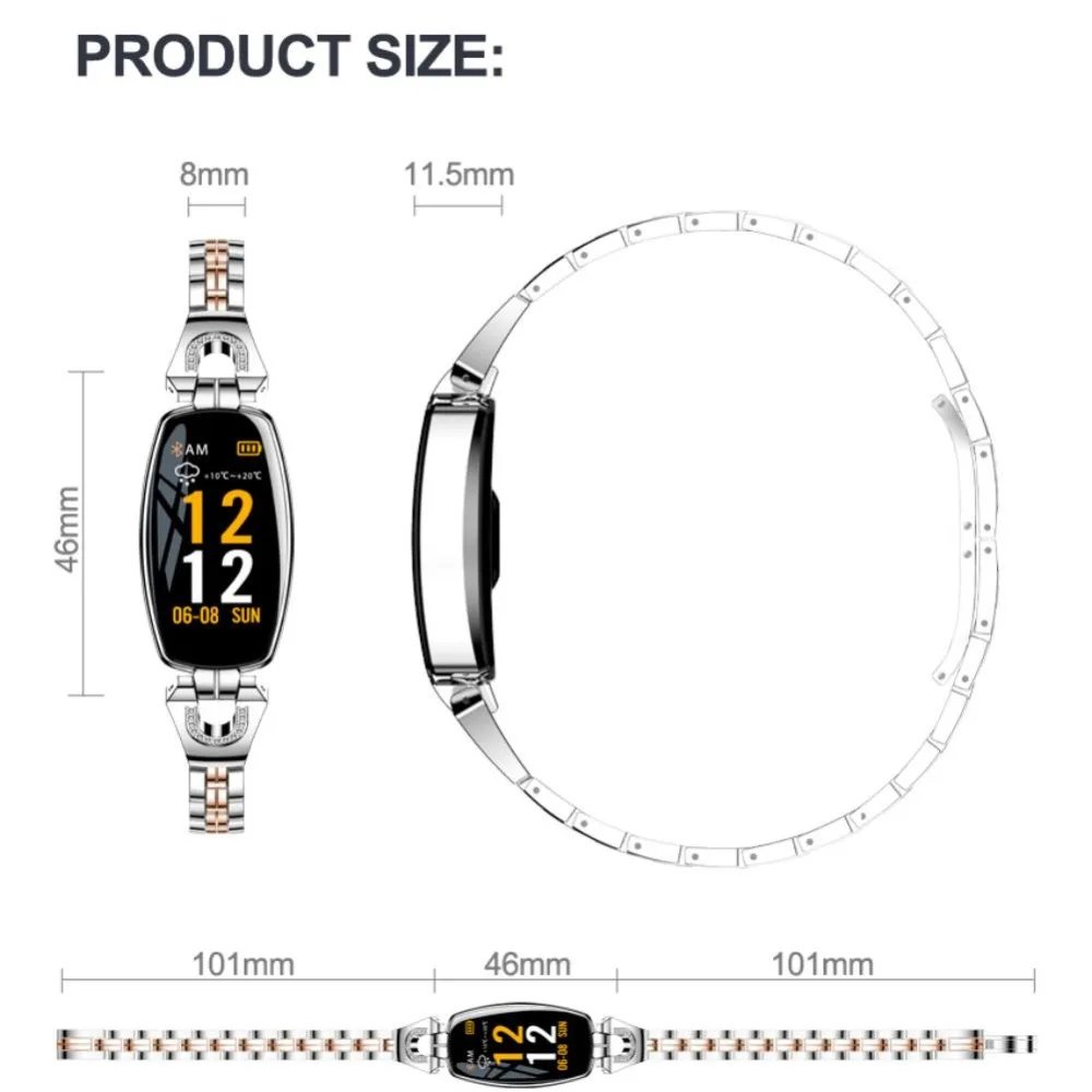 Smart Band Women Blood Pressure Step Fitness Tracker Heart Rate Monitor Smart Bracelet Multiple Sport Waterproof Wristband Hot