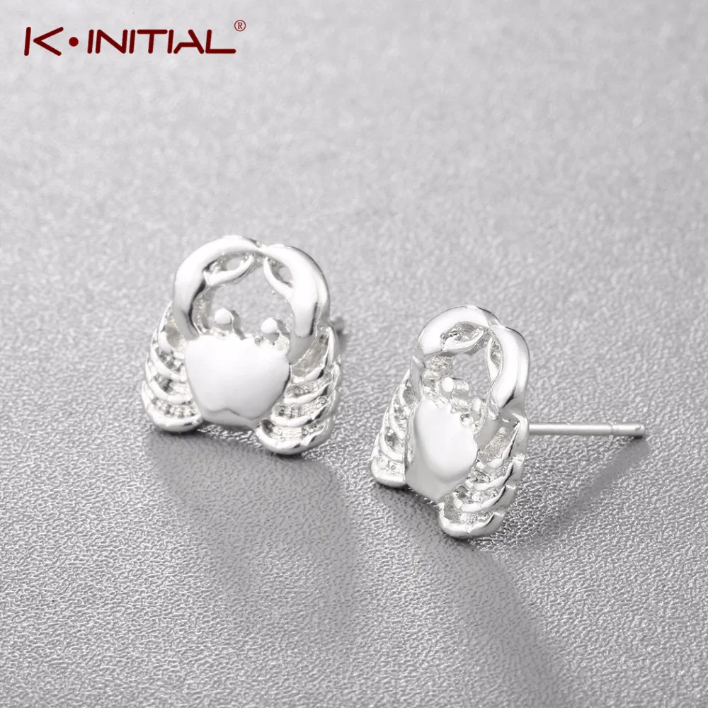 

Kinitial Unique Animal Crab Stud Earrings New Arrival Scorpion Zodiac Sign Earring Jewelry for Women Girl Kid Birthday Brincos