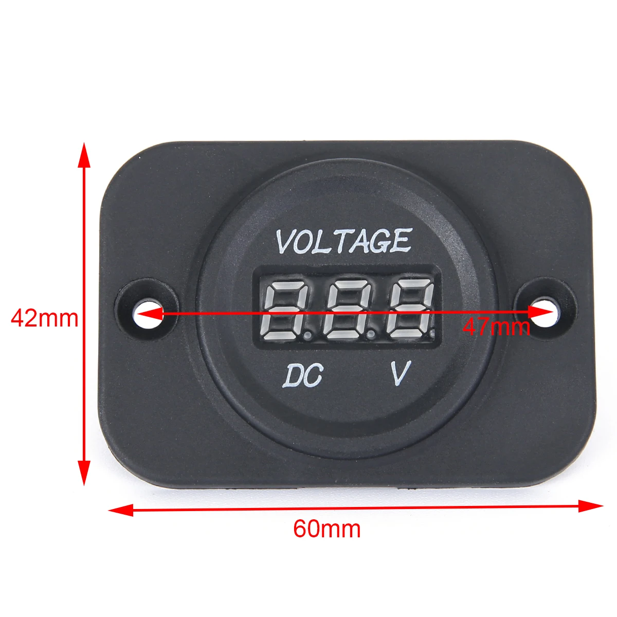 Светодиодный вольтметр постоянного тока для автомобиля, мотоцикла, 12-24 В, Амперметр+ 2 винта+ 2 изолированные клеммы
