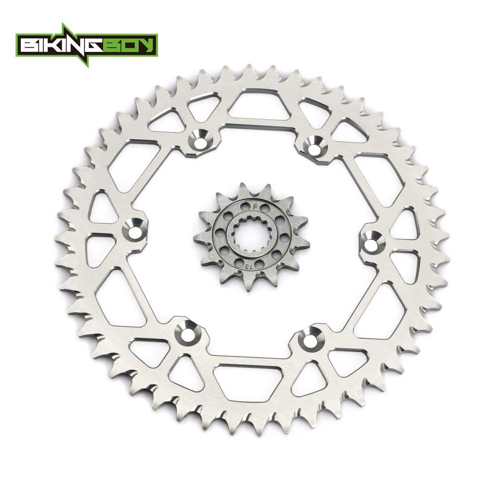 Передние звездочки BIKINGBOY 13T задние 48T 52T для Kawasaki KX450F KXF KX F 450 06 17 16 14 13 12 11 10 09 08 KLX450R 07