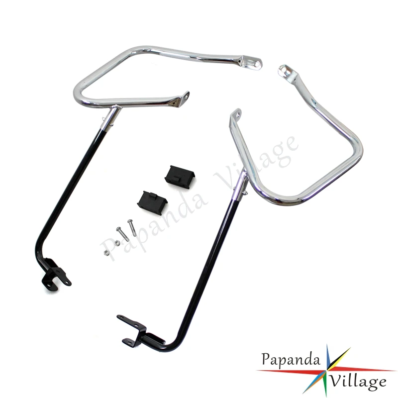 

Motorbike Saddlebag Bracket Guard Rail Bar Support For Harley Road King Electra Street Road Glide FLHR FLHT FLHX FLTR 14-17