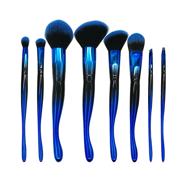

GUJHUI 8pcs/set Makeup Brush Beauty Cosmetics Synthetic Hair Make Up Tool Eyeshadow Contour Face Base Foundation Makeup Brushes