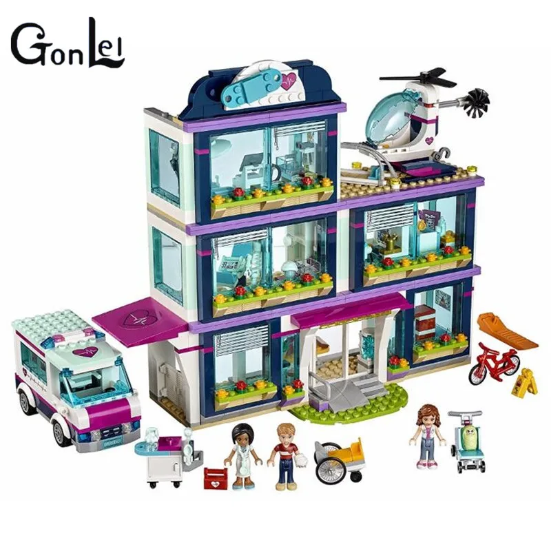 

(GonLeI) 01039 Friends Heartlake Hospital Ambulance Block Set Olivia Compatible with 41318 Girl Toy Legoinglys