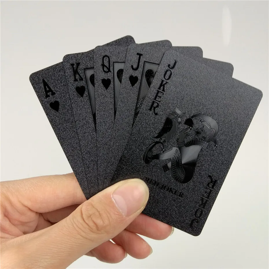 1 Set Gold Foil Plated Poker Cards Waterproof Playing Card