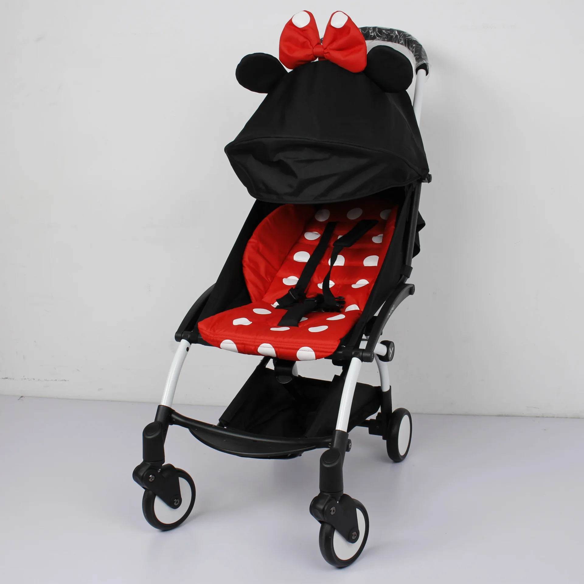 Комплект ковриков для детской коляски, подушка для сиденья, защита от солнца, теневая накладка, Комплект детских колясок, аксессуары для коляски - Цвет: Minnie