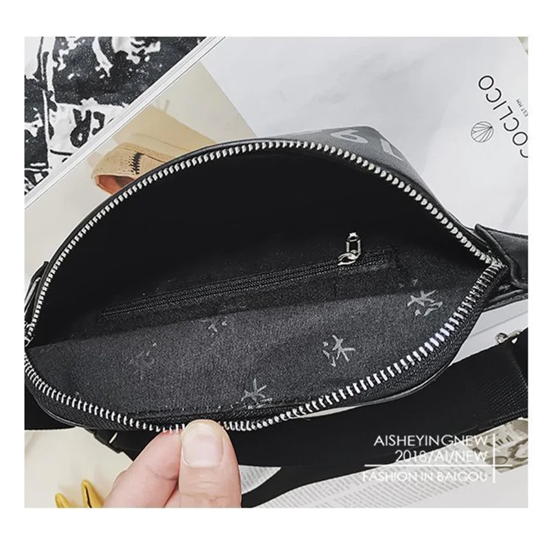 KOVENLY из искусственной кожи черный мешок талии Для женщин дизайнер поясная сумка мешок пояс женский мобильный пакеты Курьерские Сумки
