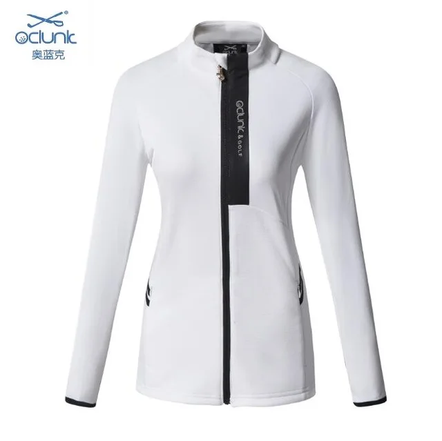 

OCLUNK Lady Golf Jacket Outdoor Sports Zipper Clothing Long Sleeve Golf Coat Female Running/Tennis Windbreaker For Women