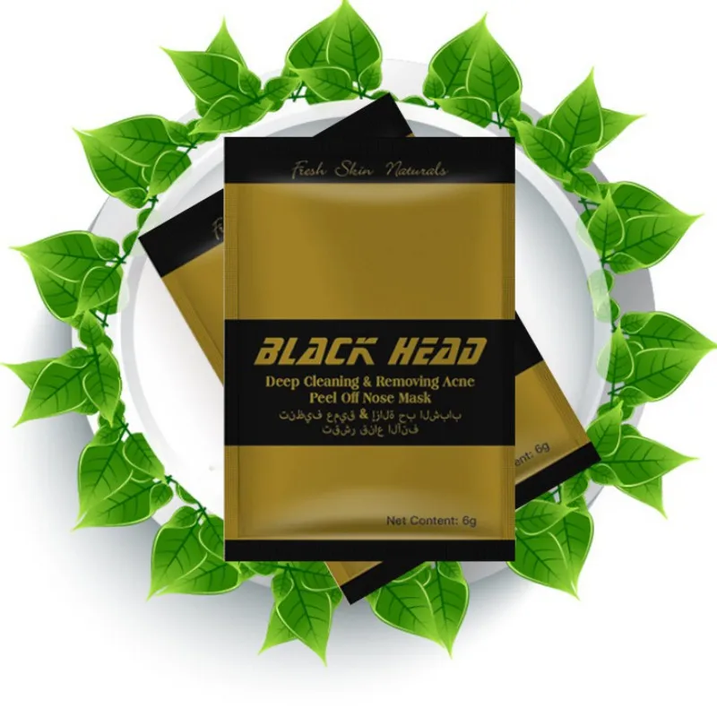 

10pcs Gold Facial Treatment Gold Pore Removal Deep Cleansing Purifying Peel-off Oil Control Mask