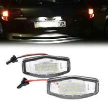 Alta Potência 18 SMD Número LED quadro License Plate Luz Para HONDA ACCORD CIDADE 4D Legenda LEVOU Licença Placa Lâmpada