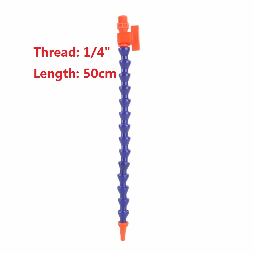 1 шт. круглый плоский гибкий пластиковый шланг для водяного масла охлаждающей жидкости для токарного станка с ЧПУ с переключателем 1/4 ''3/8" 1/2" - Цвет: 02 x 50mm  Round