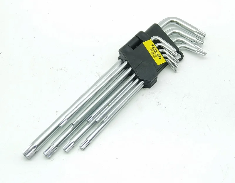 

New 9pcs/set T10-T50 Elongated type L Security Torx Screwdriver Bit tools