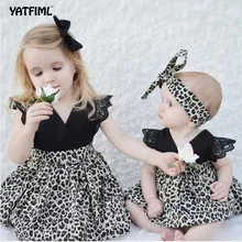 YATFIML/Семейные комплекты; хлопковое Повседневное платье для крупных сестер и сестер; одежда для малышей