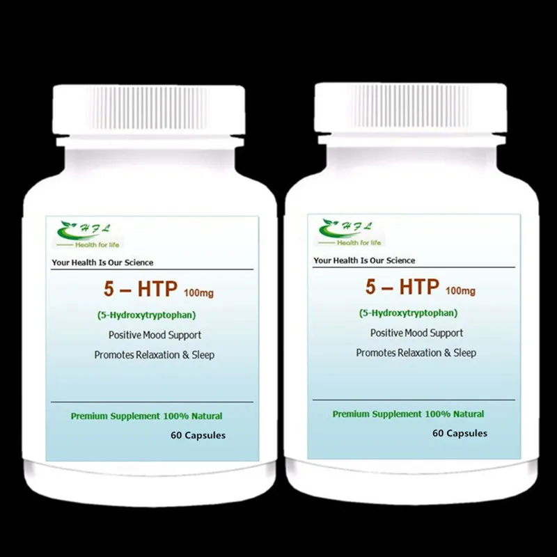 5 HTP 100 мг таблеток депрессия, бессонница, тревога, сератонин - Цвет: 2 bottles