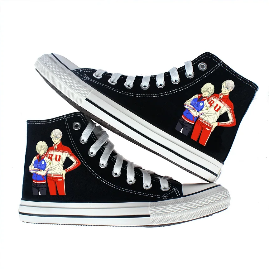 High-Q Unisex Anime YURI!!! on ICE YURI Katsuki Victor Nikiforov Yuri Plisetsky Casual Canvas Shoes plimsolls rope soled shoes High-Q Unisex Anime YURI!!! on ICE YURI Katsuki Victor Nikiforov Yuri Plisetsky Casual Canvas Shoes plimsolls rope soled shoes