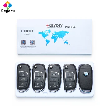 

KEYECU 5PCS/Lot Replacement Universal Remote Key 3 Button B-Series for KD900 KD900+, KEYDIY Remote FOB for B16