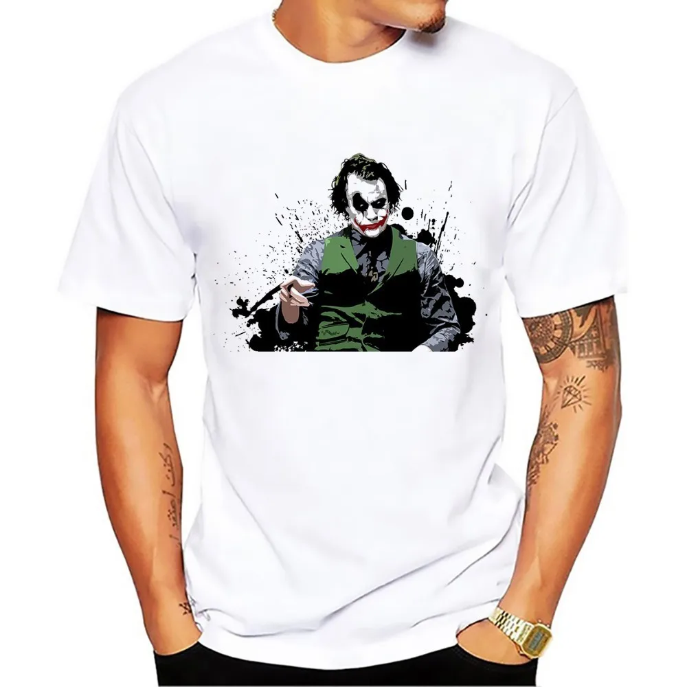 Самая классическая мужская футболка для Джокера salute Heath Ledger белая Повседневная
