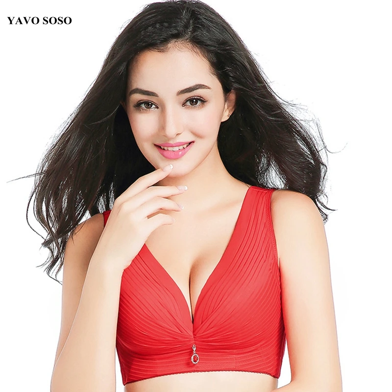 

YAVO SOSO No Rims Sexy Lingeries Women bras plus size 52 120CDE breathable women's underw