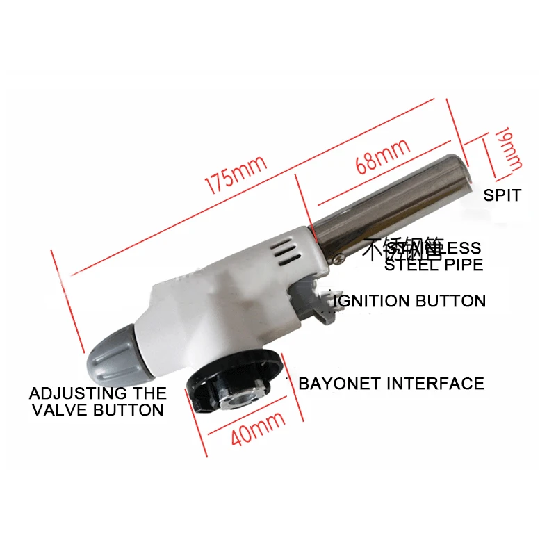 920 распылитель с керамическим сердечником для улицы, высокотемпературный газовый пистолет для приготовления пищи, сварка, газовая горелка, зажигалка, нагрев, сварка