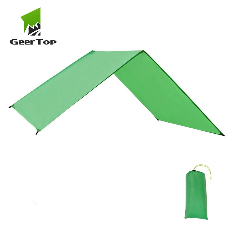 GeerTop للماء خفيفة الوزن خيمة الطابق البصمة قماش القنب المطر يطير الشمس المأوى ظلة حصيرة لوح أرضي ل في الهواء الطلق التخييم