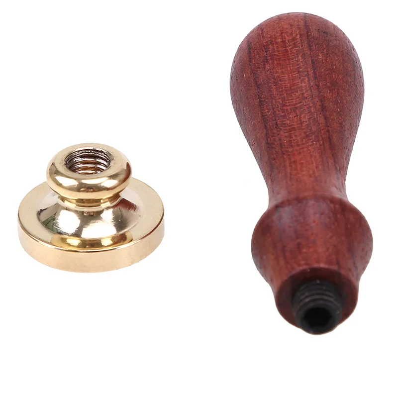  WCIC Sealing Wax Stamp for Wedding Invitation Envelope Scrapbooking Brass Head Wood Handle Letter D