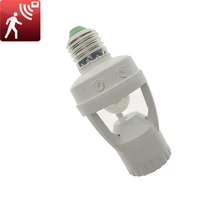 Светильник с датчиком движения E27, светодиодный светильник с переключателем, лампа с держателем переменного тока, 110 В, 220 В, 360 градусов, инфракрасный датчик движения человека