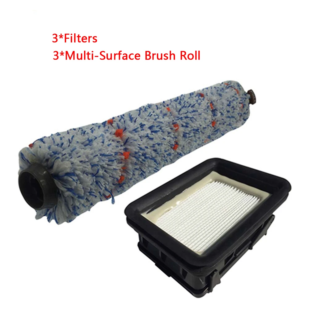 

6pcs Multi-Surface Brush Roll + Filter Kit for Bissell Crosswave 1785 1785G 1785V 1785W Vacuum Cleaner Spare Parts Accessories