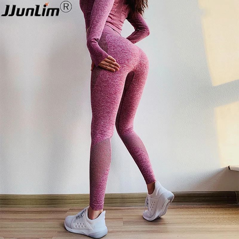 Prix Femmes pantalons de Yoga Sport Leggings Gym serré femmes sans couture Leggings pour la remise en forme Push Up Sport pantalon élastique d entraînement pantalon de course