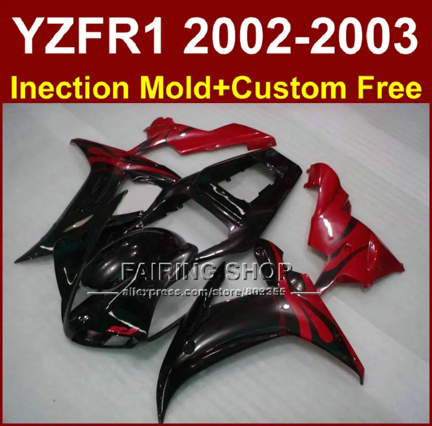 Красные матовые черные Обтекатели на заказ для YAMAHA YZF1000 02 03 yzf r1 обтекатели YZF R1 2002