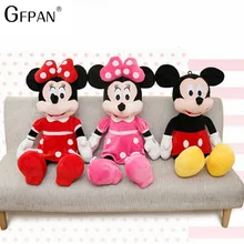Высокое качество, Лидер продаж, 100/40 см, мягкие плюшевые игрушки Микки и Минни Маус, куклы на день рождения, рождественские подарки для детей, малышей