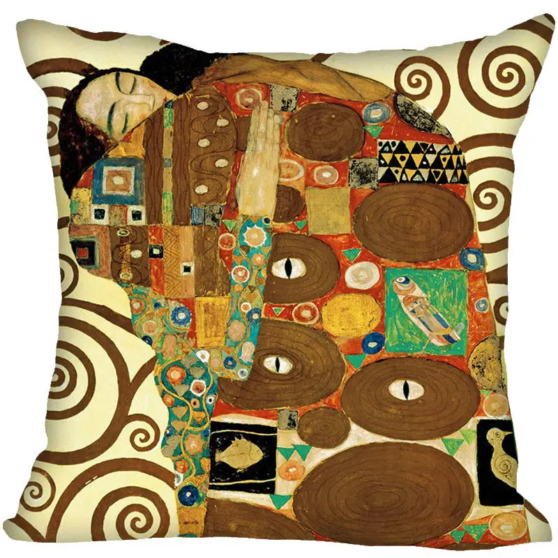 

Fashion Vintage Fornasetti Gustav Klimt Custom Made Pillow Cover Black and White Case home hotel Pillowcase