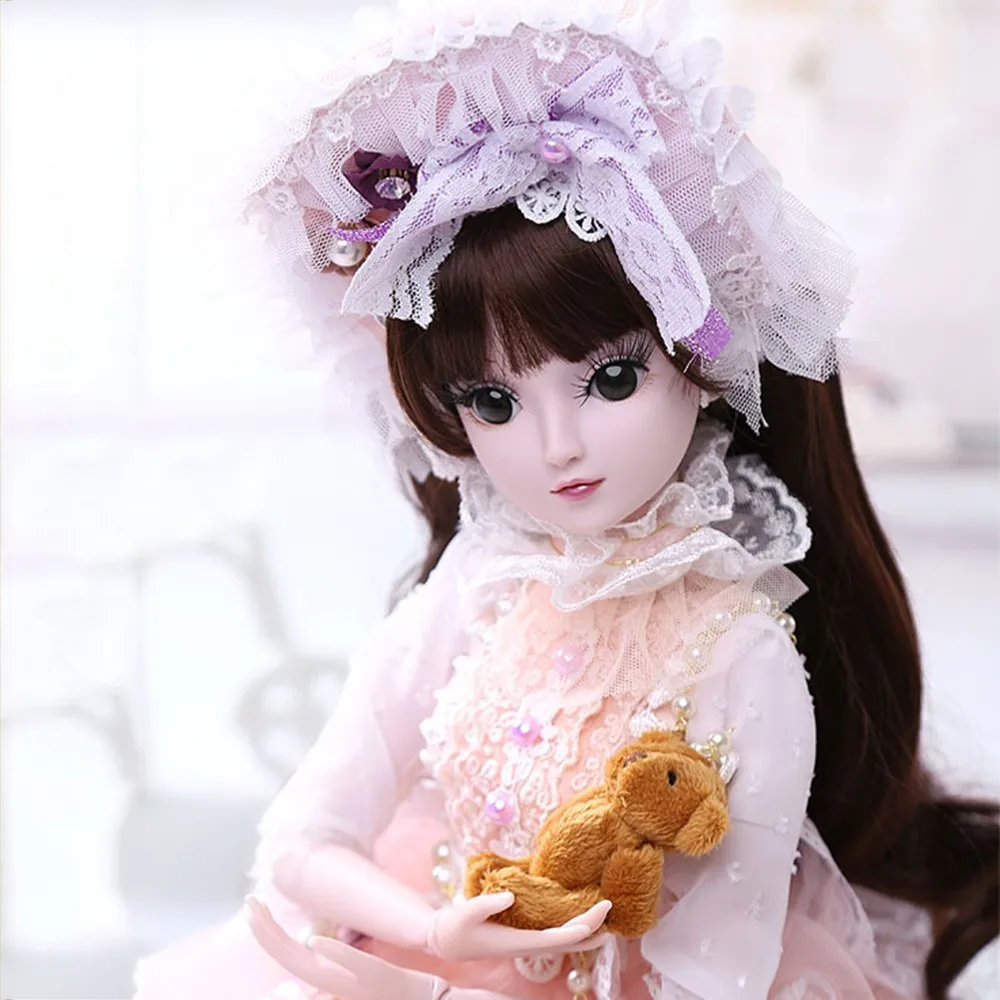 

1/3 BJD Doll 60CM /23.6'' height 19 Ball Jointed Dolls (Wig+ Shoes +Clothes +Hair +Eyes+ Makeup) Toys Collection