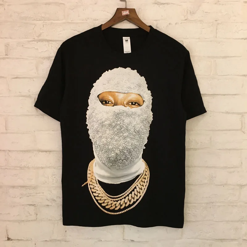 

2018 Summer style Diamond Masked Woman T shirts Women Men High Quality 100% cotton Hiphop Skateboard t-shirt Streetwear T shirt