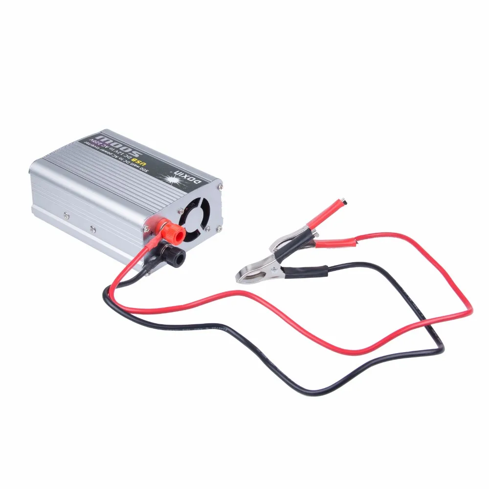 Universal 500W Car Power Inverter Converter DC 12V to AC 220V Car Battery Charger Power Supply Adapter with USB Port