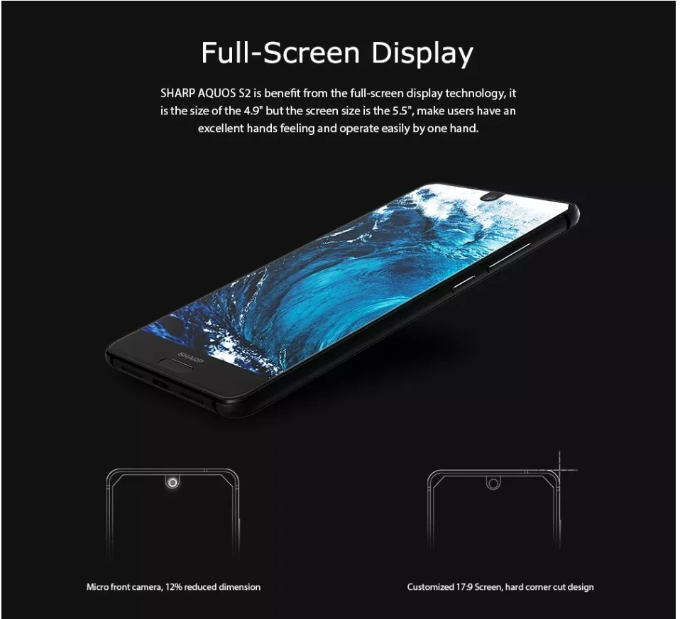 SHARP AQUOS C10 S2 смартфон с 5 дюймовым дисплеем восьмиядерным процессором Snapdragon 630 ОЗУ 4