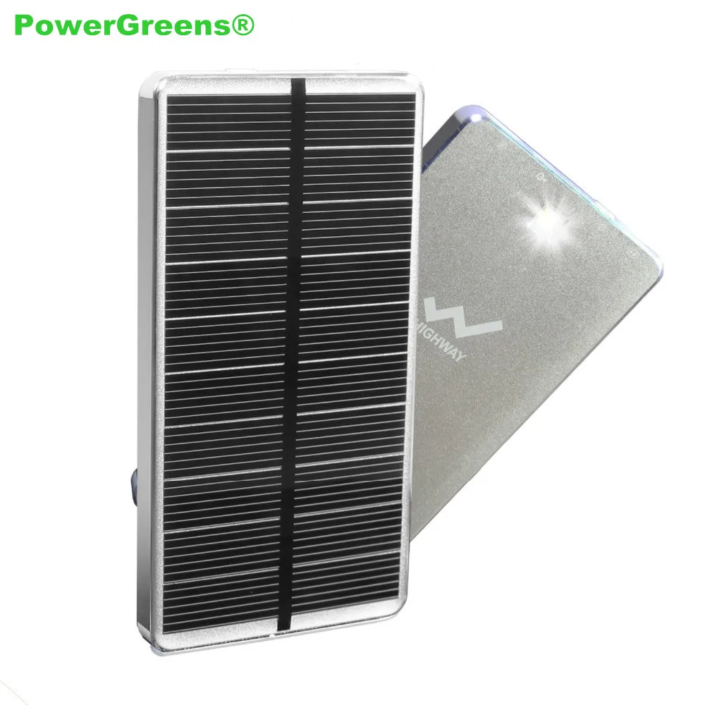 PowerGreen Solar Power Bank 10000mAh Flashlight Design