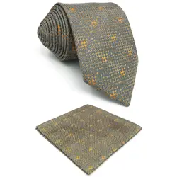 E33 оранжевый серый разноцветный абстрактный шелк мужские галстуки Свадебный Классический Галстуки для мужчин платье модный носовой