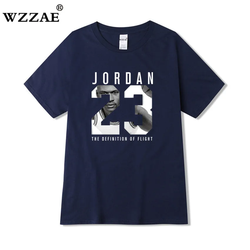 Футболка WZZAE Jorda 23 Мужская повседневная уличная одежда 2019 хлопок свободная майка